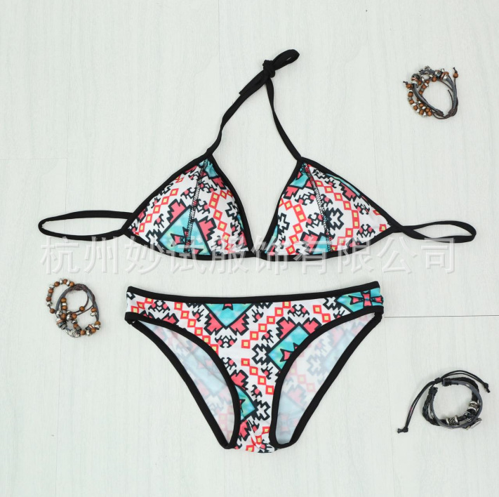 F4500 CUTE GEOMETRIC SEXY TWO PIECE BIKINI